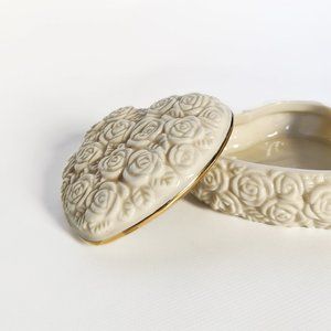 Lenox heart-shaped porcelain jewelry box